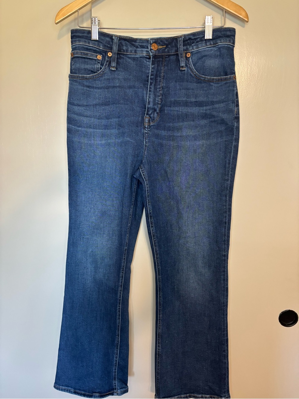 J. Crew Women's Dark Blue Curvy Billie DemiBoot Jeans size 30